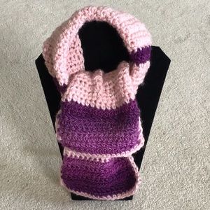 Toddler Scarf Pink Purple Striped NWOT